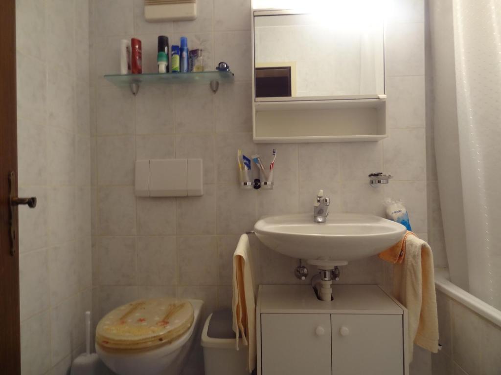 Koupelna v ubytování Haus Sarah