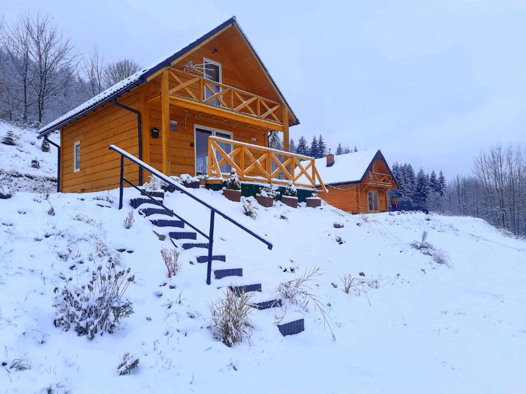 Domek Na Przełęczy om vinteren