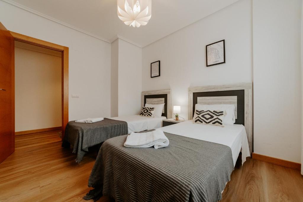 Posteľ alebo postele v izbe v ubytovaní Apartamento San Vicente de la Sonsierra Confort