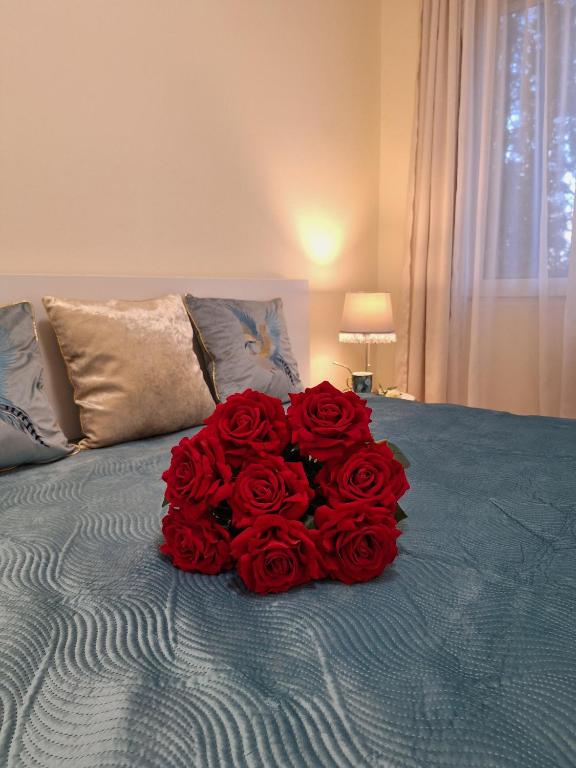Posteľ alebo postele v izbe v ubytovaní Albina apartman