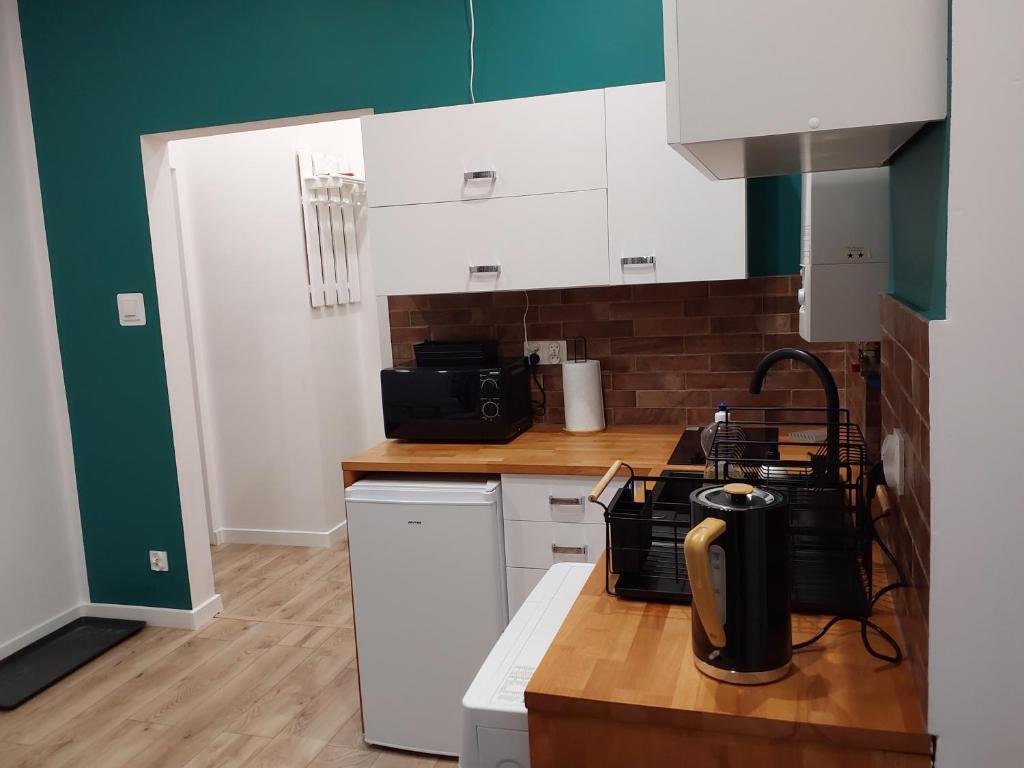 Kuchyň nebo kuchyňský kout v ubytování APARTAMENT NAD SANEM