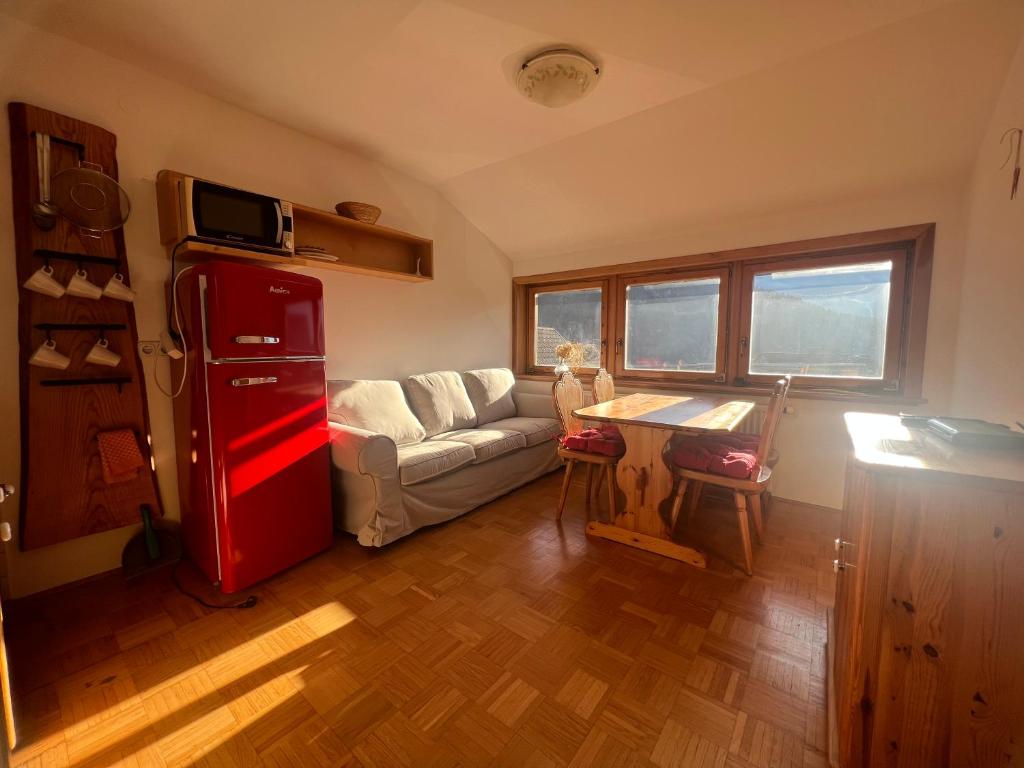 Kuchyň nebo kuchyňský kout v ubytování Apartmaji Katrnjek