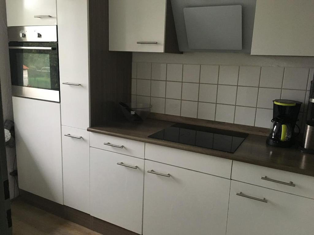 Kuchyň nebo kuchyňský kout v ubytování Alpenblick - Zentralgelegene 2-Zimmer-Wohnung