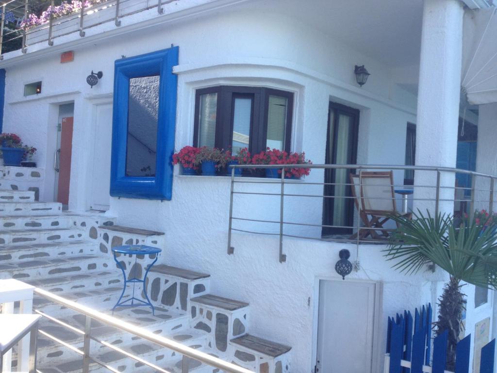 Balkón nebo terasa v ubytování Olympos Beach