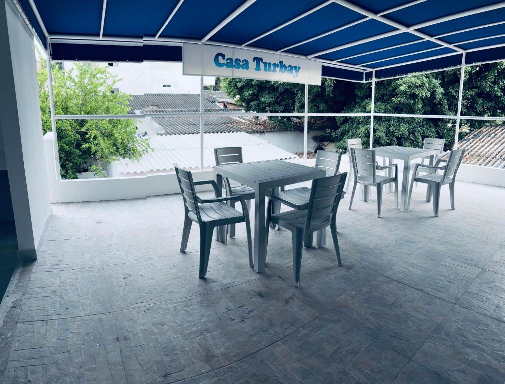 Restoran või mõni muu söögikoht majutusasutuses Casa Turbay