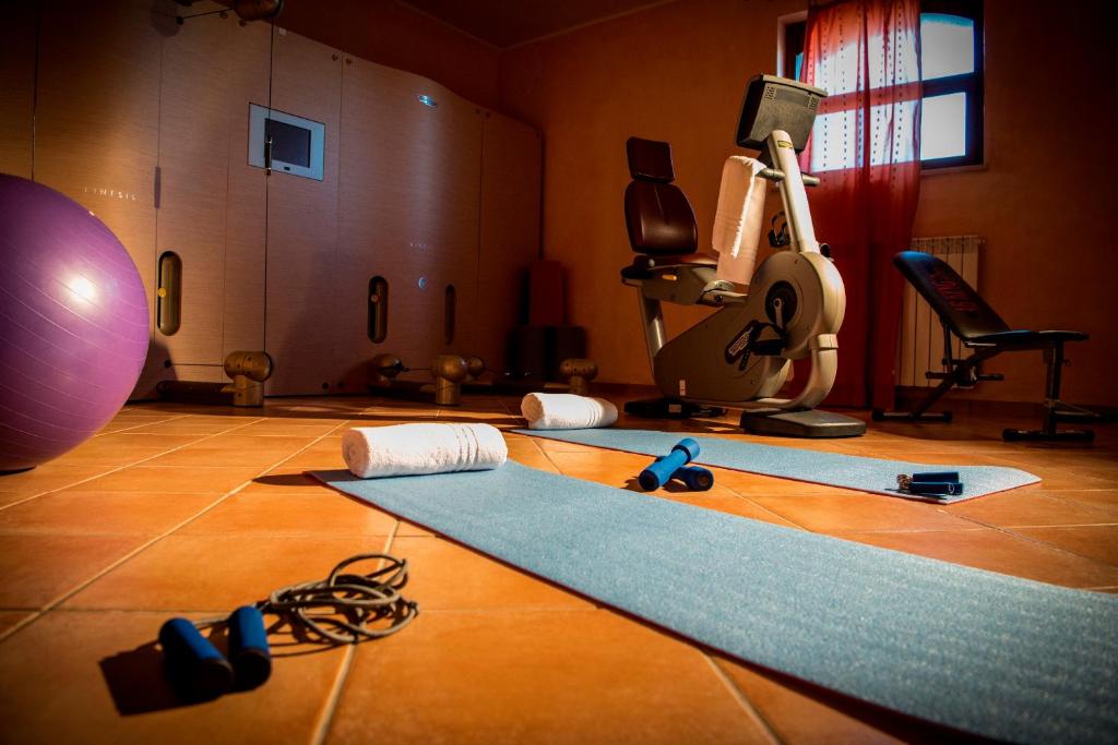 Posilňovňa alebo fitness centrum v ubytovaní Relais Abbazia Santa Anastasia Resort & Winery