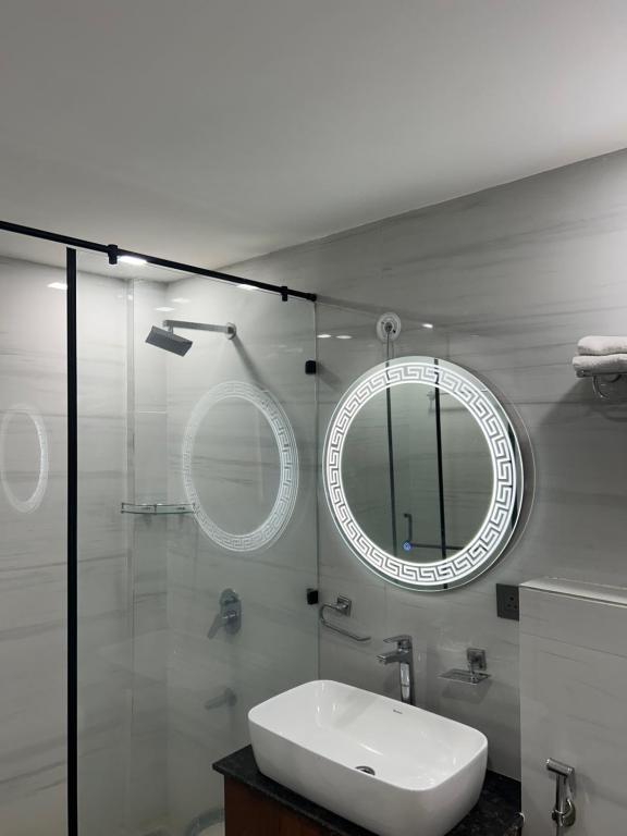 Koupelna v ubytování Kaspar Suites