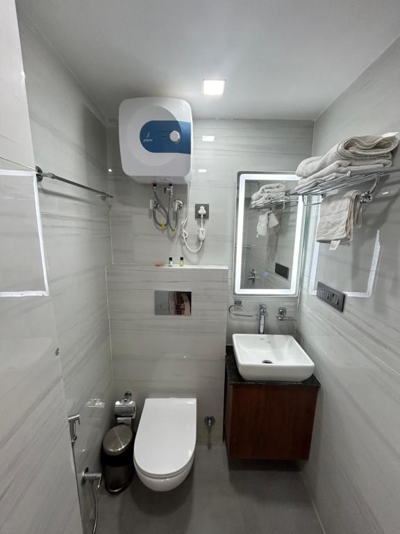 Koupelna v ubytování Kaspar Suites