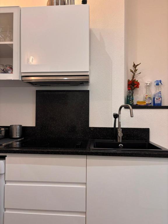 Kuchyň nebo kuchyňský kout v ubytování Apartment Alina