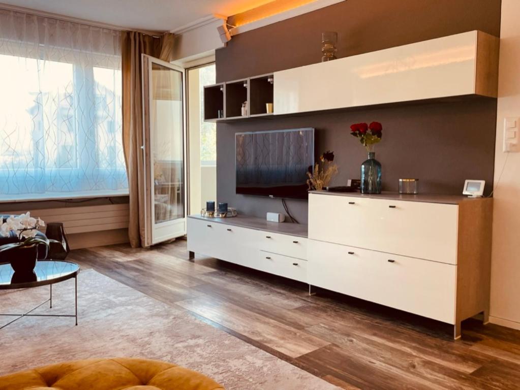TV a/nebo společenská místnost v ubytování Modern apartment in top location