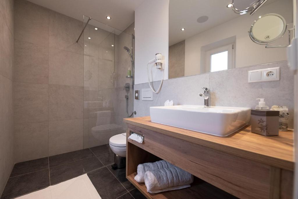 Koupelna v ubytování Thurners Boutique Hotel