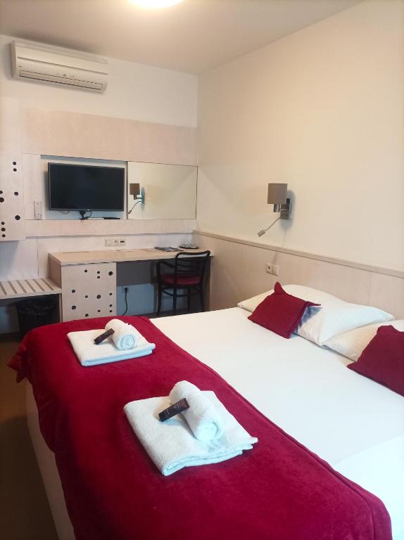 Postel nebo postele na pokoji v ubytování Hotel Olberg