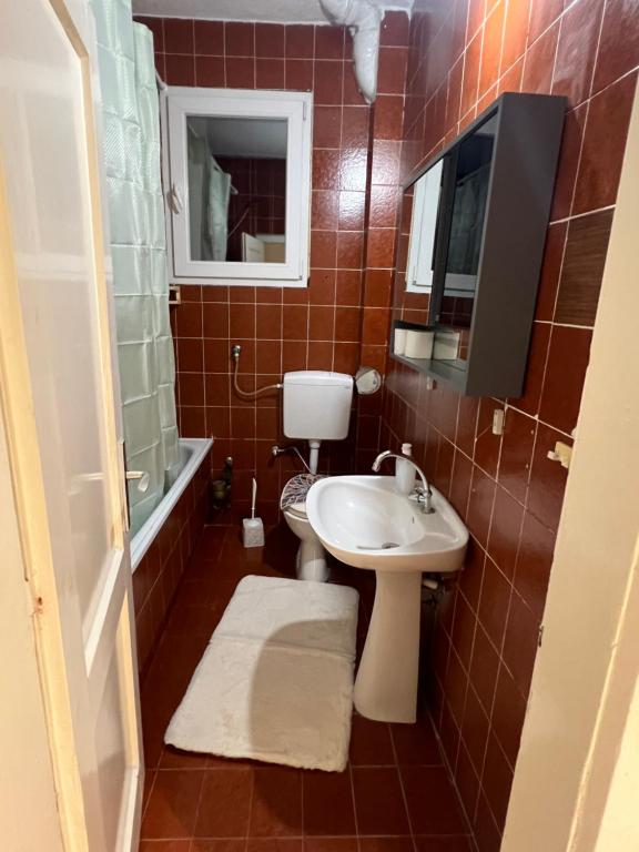 Koupelna v ubytování Adi's apartmant