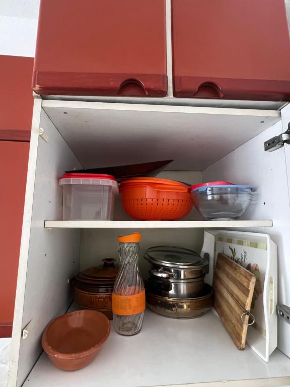 Kuchyň nebo kuchyňský kout v ubytování Adi's apartmant