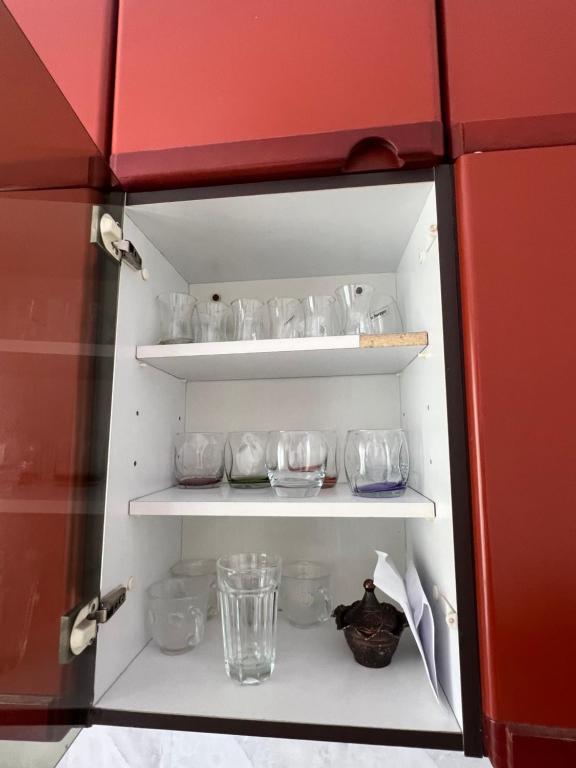 Kuchyň nebo kuchyňský kout v ubytování Adi's apartmant