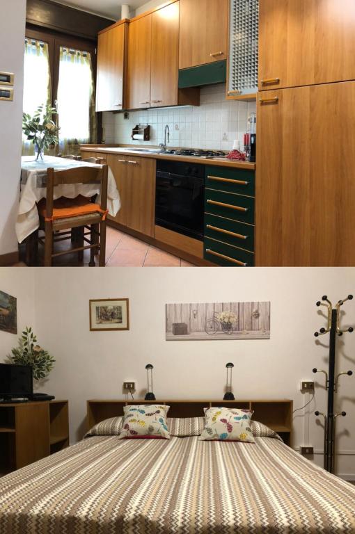 Kuchyň nebo kuchyňský kout v ubytování Alloggi Al Giardino & La Suite