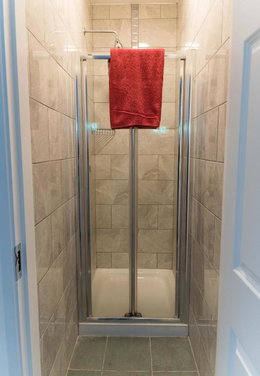 Koupelna v ubytování Glancys Accomadation