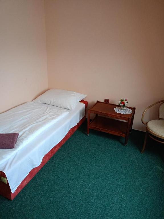 Postel nebo postele na pokoji v ubytování Motel Oseček