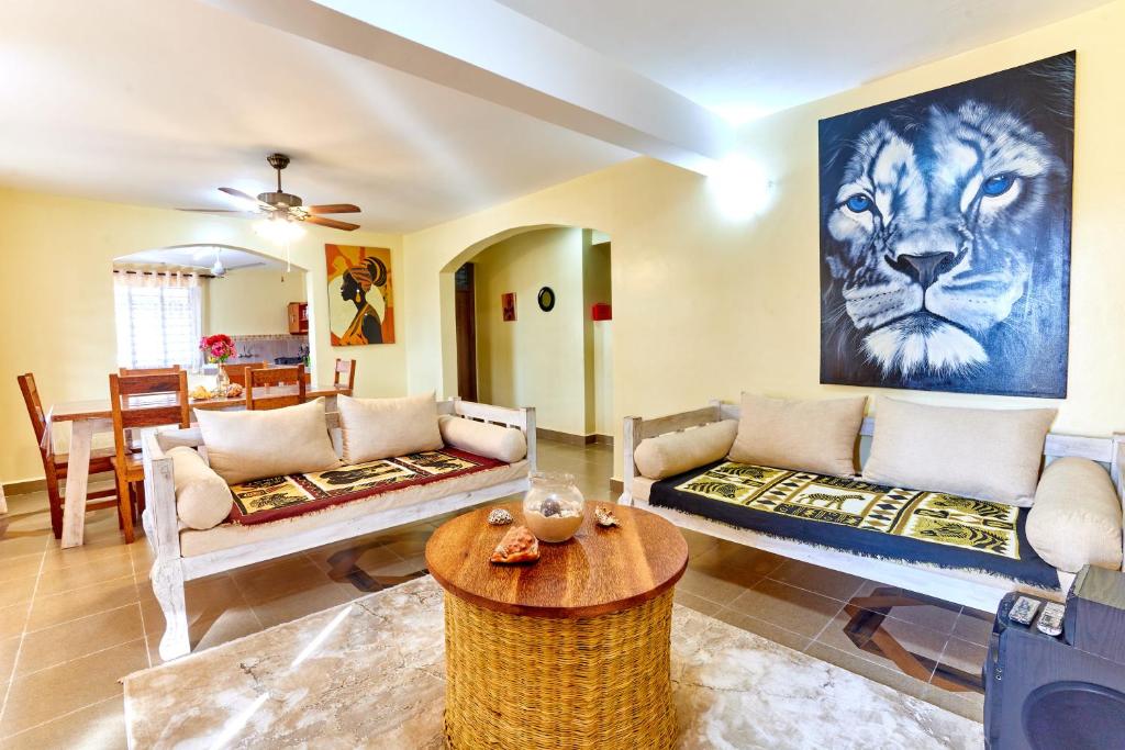 Posezení v ubytování Diani Beach Gold Apartments