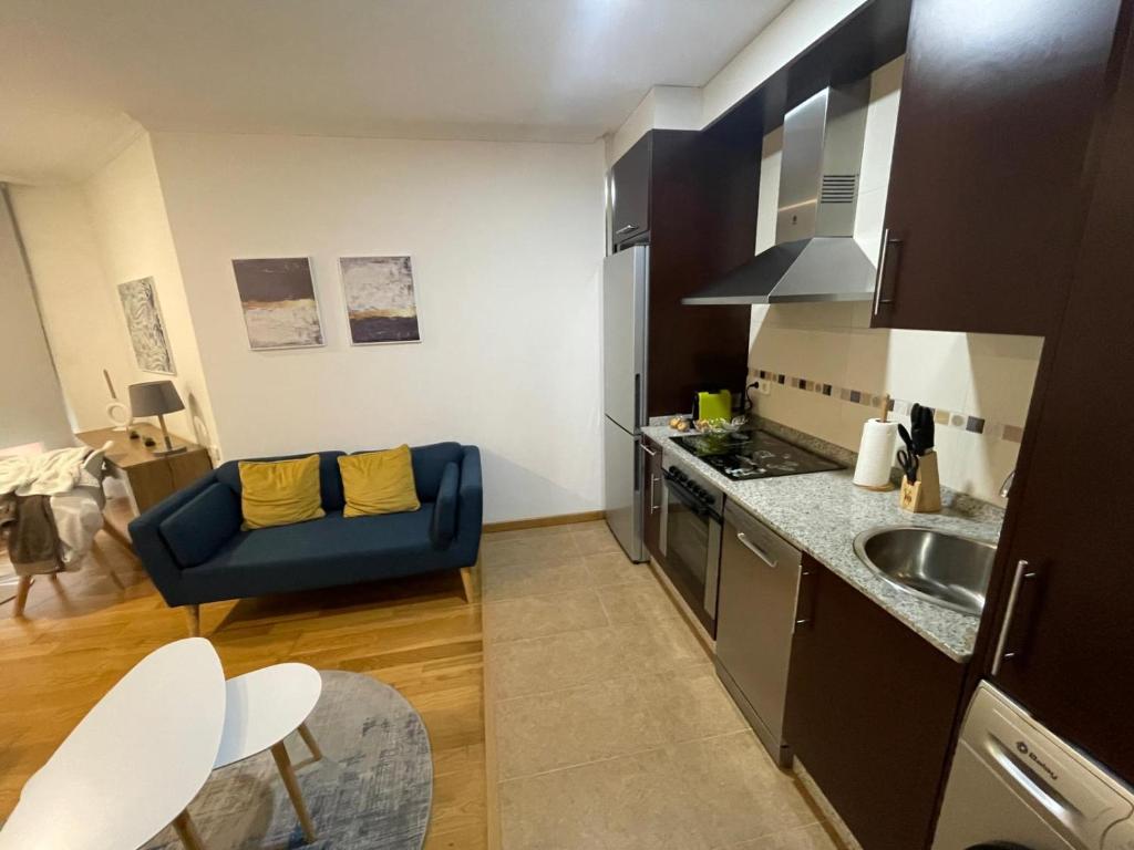 Nhà bếp/bếp nhỏ tại Bonito estudio en el centro de Vigo