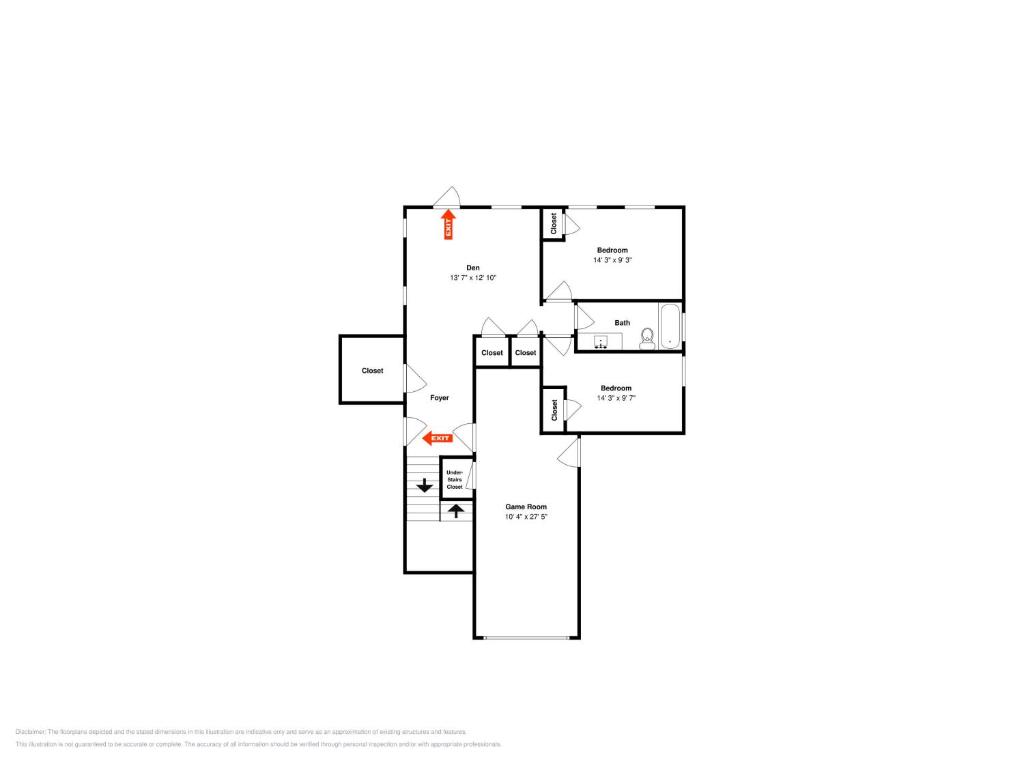un plano de una casa en The White House, en Padre Island