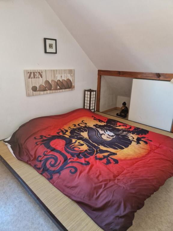 Postel nebo postele na pokoji v ubytování Gite de la Draye