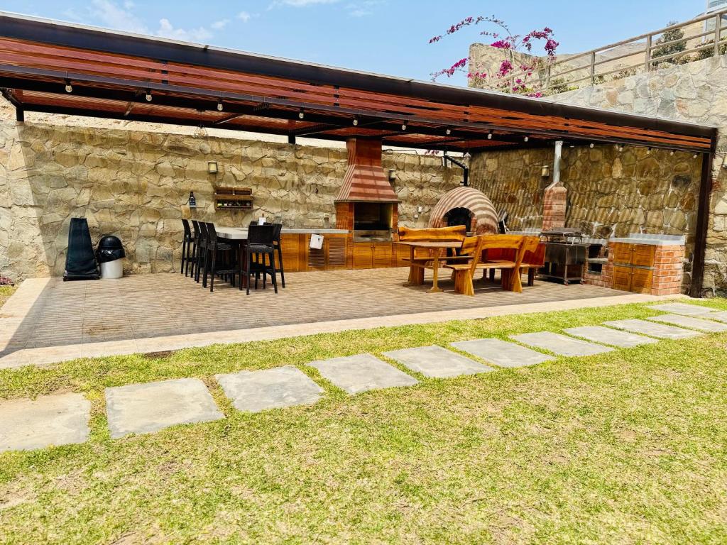 Patio nebo venkovní prostory v ubytování Casa campo Mauri Capacidad 23 personas A 12 minutos del Óvalo de Cieneguilla