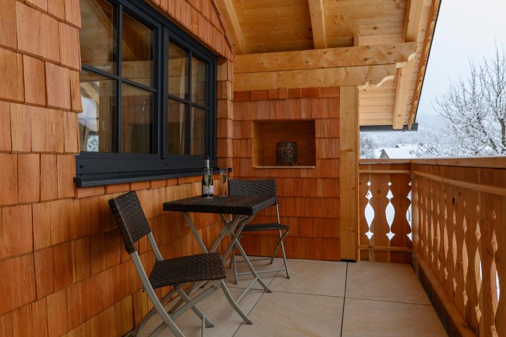 Balkón nebo terasa v ubytování Goiserer Chalet