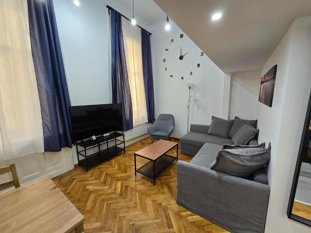 Posedenie v ubytovaní Maria Apartments - Modern apartments in the center of Budapest