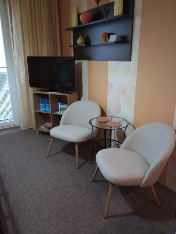 Televízia a/alebo spoločenská miestnosť v ubytovaní Apartmán Rezidence Čertovka 2121 free parking garage