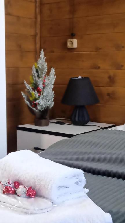 Postel nebo postele na pokoji v ubytování Racha Nanida