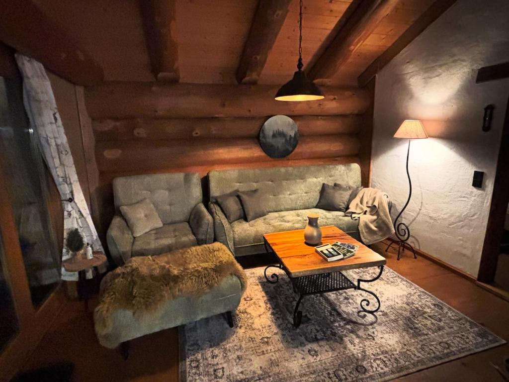 Posezení v ubytování Chalet Vogelkirsche