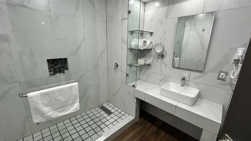 Koupelna v ubytování Hotel ANB Aeropuerto Guadalajara