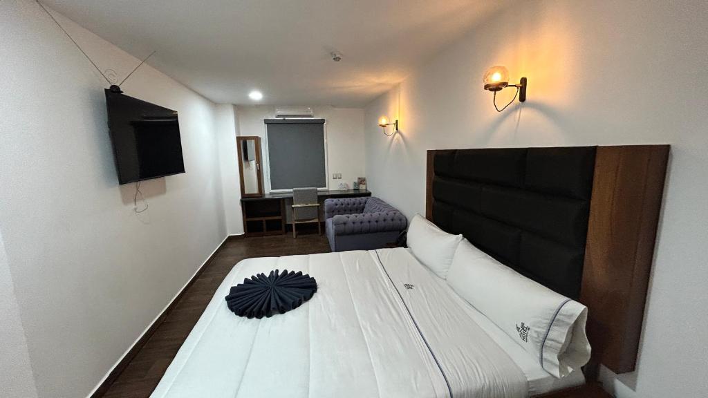 TV a/nebo společenská místnost v ubytování Hotel ANB Aeropuerto Guadalajara