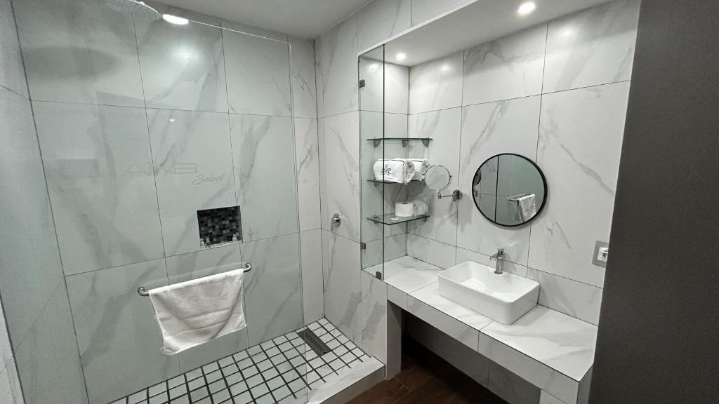 Koupelna v ubytování Hotel ANB Aeropuerto Guadalajara