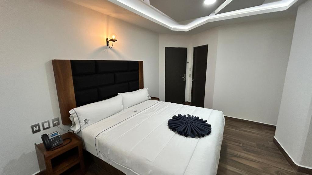 Postel nebo postele na pokoji v ubytování Hotel ANB Aeropuerto Guadalajara