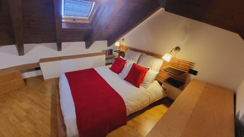 Postel nebo postele na pokoji v ubytování Attico e super attico panoramico