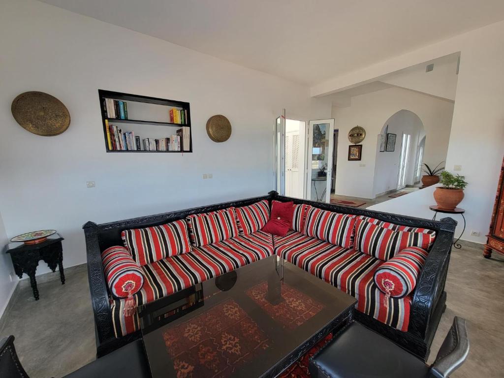 Khu vực ghế ngồi tại Auberge Azul Ifni