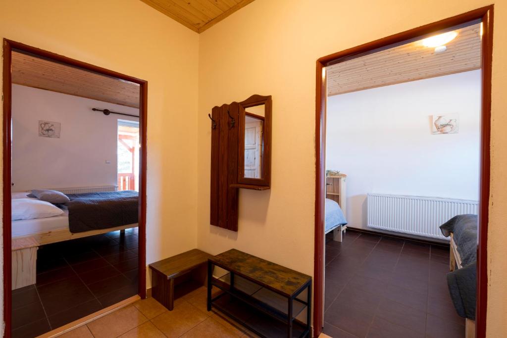 Postel nebo postele na pokoji v ubytování Panorama Kobylnice