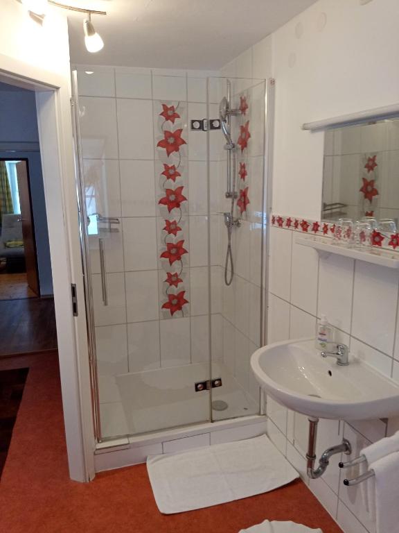 Koupelna v ubytování Haus Mühlgraben
