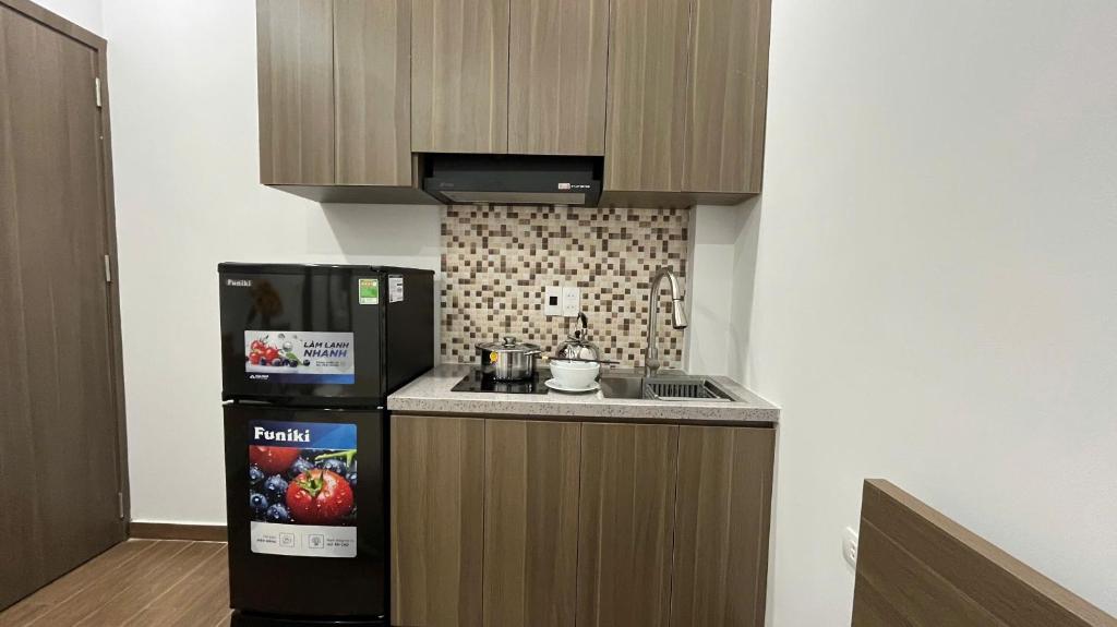 Kuchyň nebo kuchyňský kout v ubytování Era Apartment - Chùa Láng