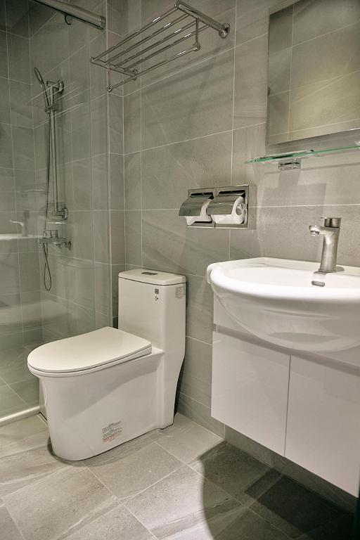 Koupelna v ubytování Qingyu B&B
