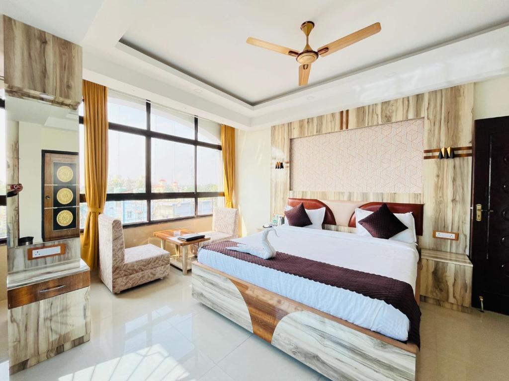 Ένα ή περισσότερα κρεβάτια σε δωμάτιο στο Riverdale Homestay, Diamond Harbour - WB Govt Reg Gold Category