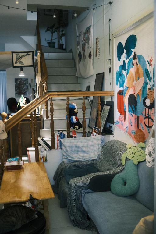 Posezení v ubytování A Forest Homestay