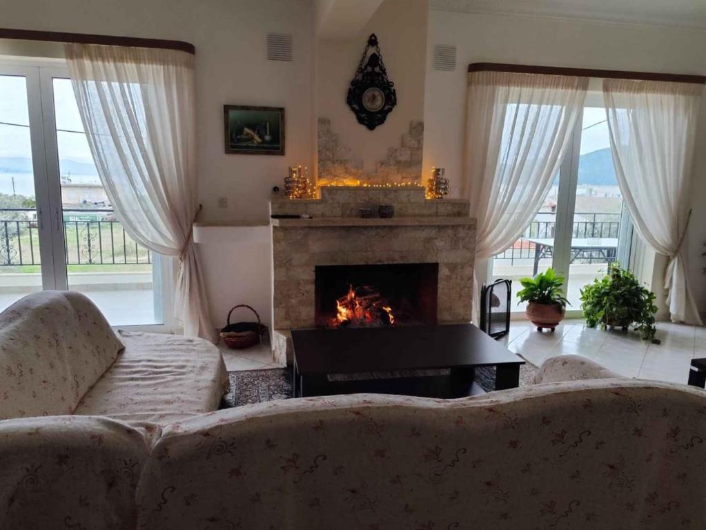 Atpūtas zona naktsmītnē Alexadra's house Κάτω Αλμυρή