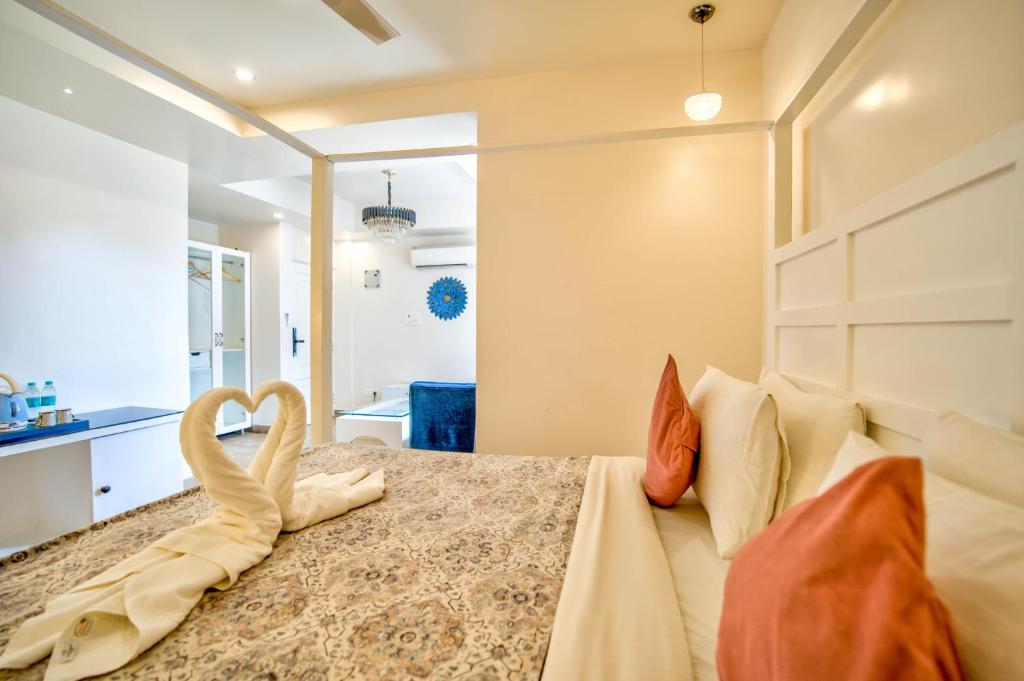Postel nebo postele na pokoji v ubytování Hotel Pajaros Blu