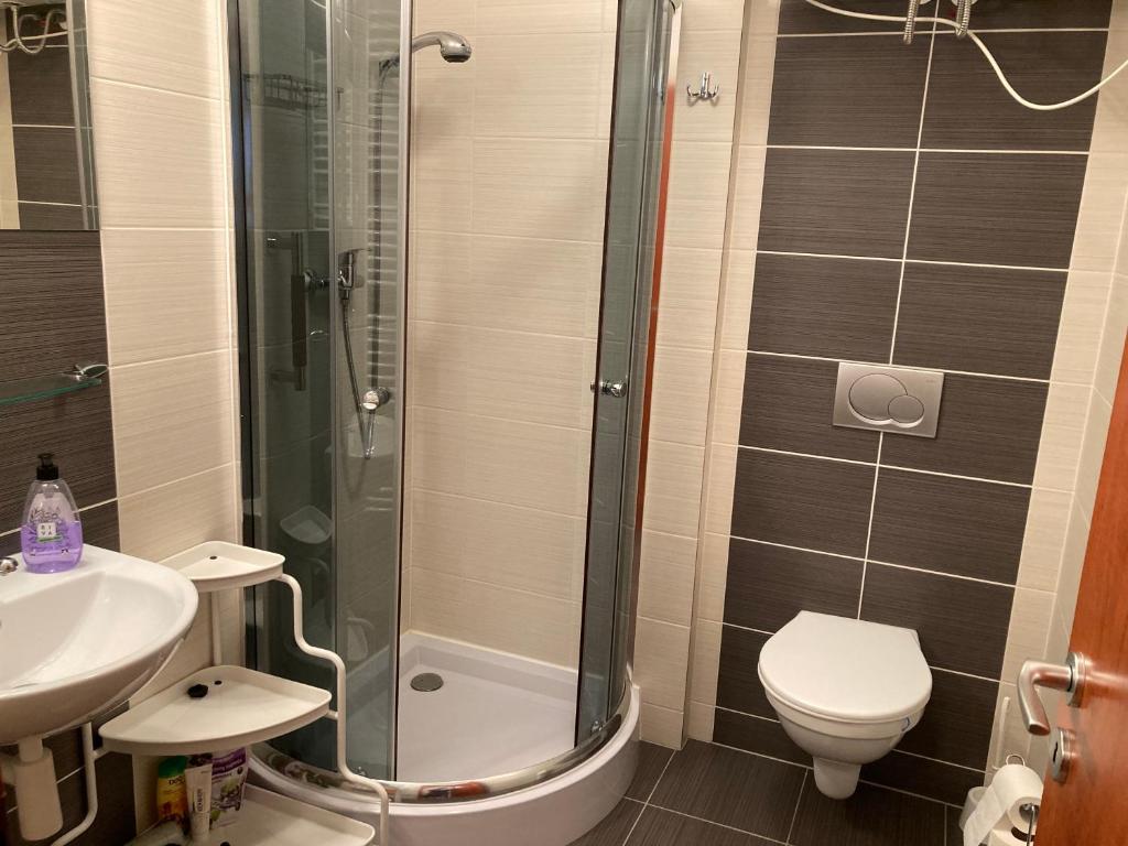 Koupelna v ubytování Apartmán pod kopcom