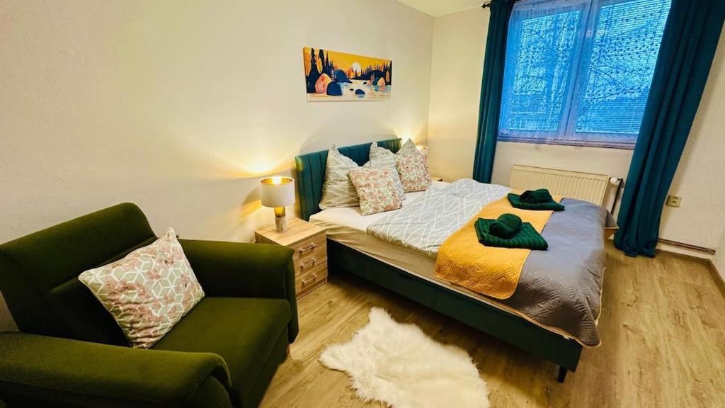 Posezení v ubytování Rodinný apartmán na Šumavě