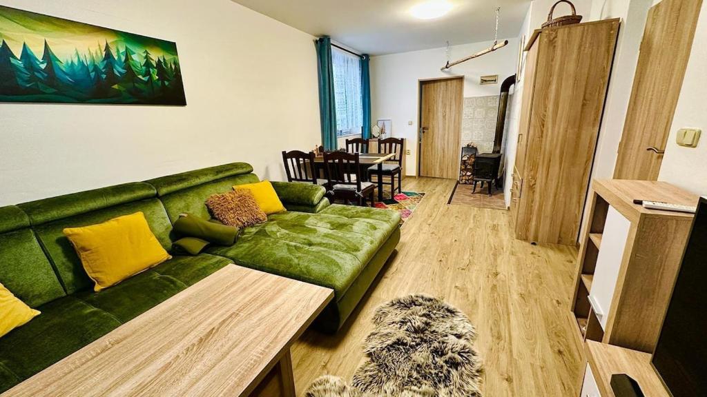 Posezení v ubytování Rodinný apartmán na Šumavě