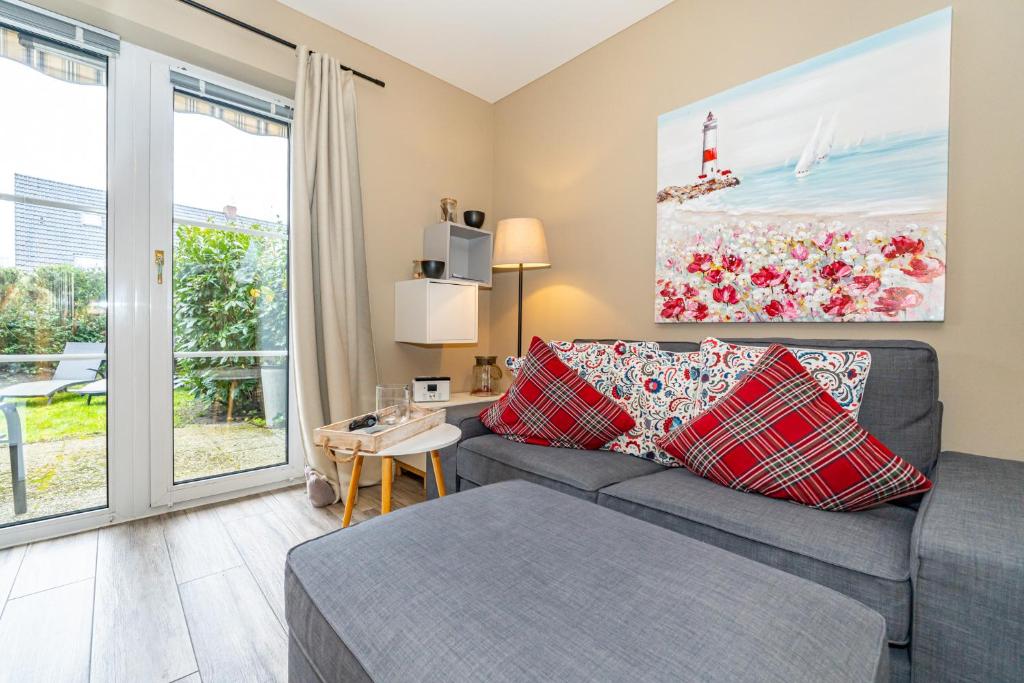 Et opholdsområde på Treibholz Appartment